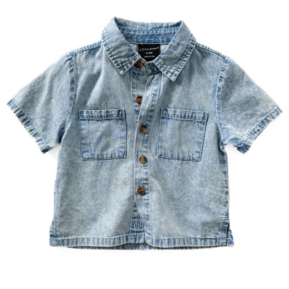 Little Bipsy Light Blue Button Down Shirt